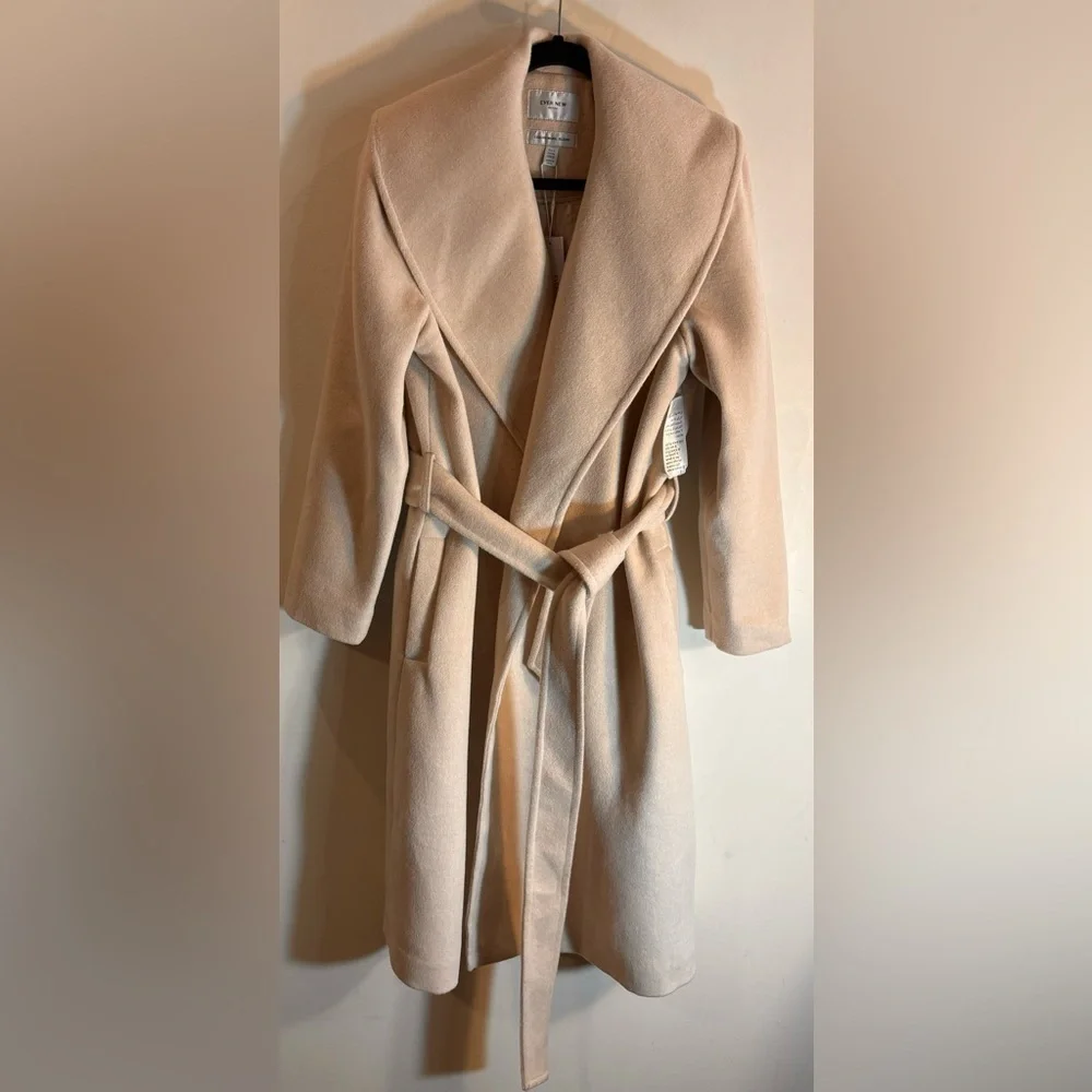 EVER NEW Sz 12P Amy Shawl Collar Wrap Coat Luxury Wool Blend Lined NEW WITH TAG - Picture 16 of 16